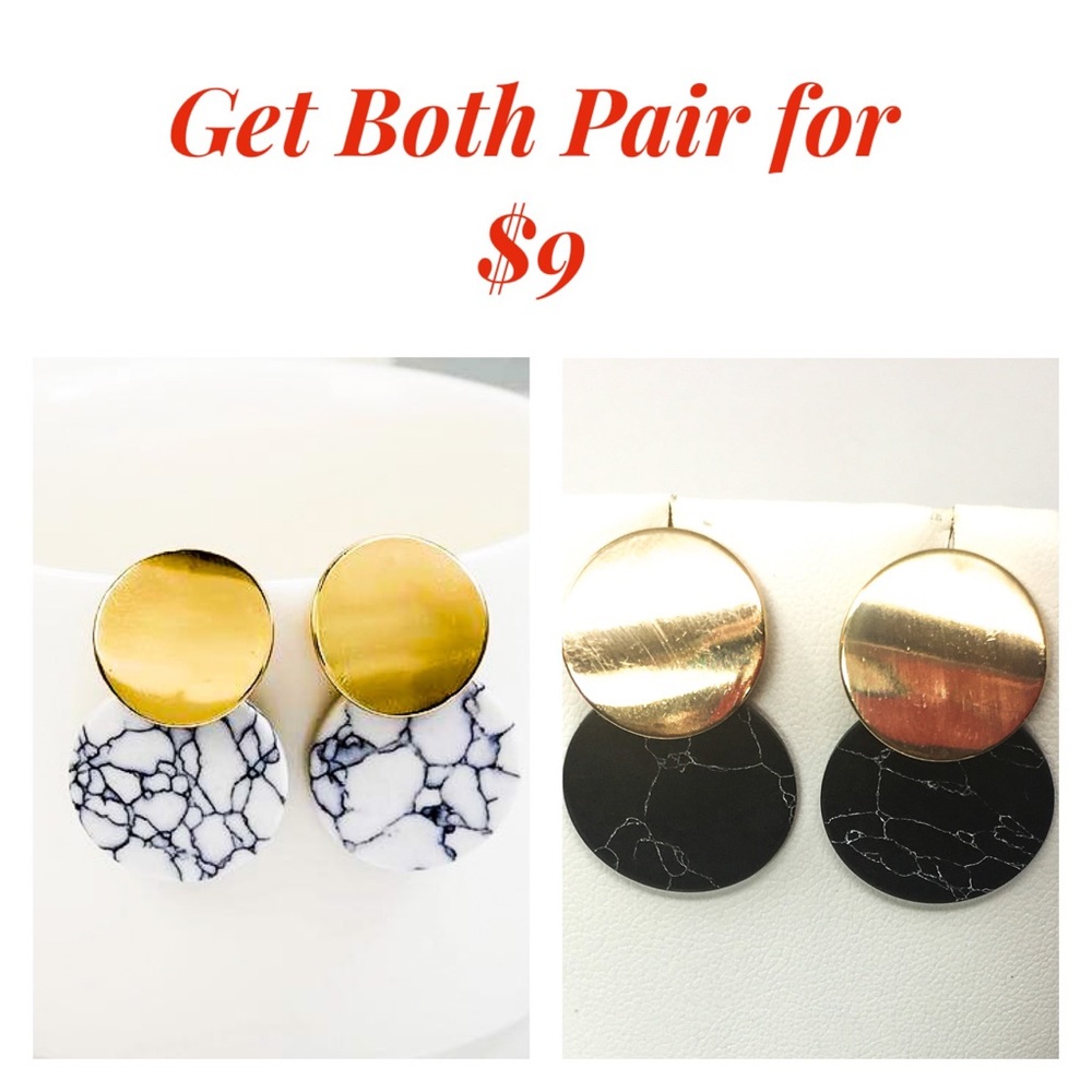 Get 2 Pair of Granite Stud Earrings